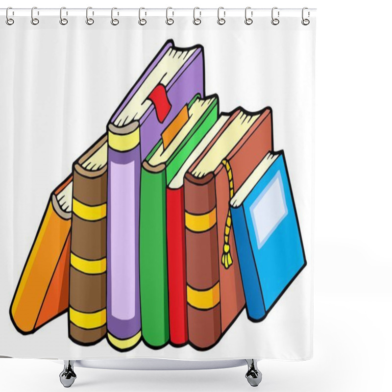 Personality  Line Of Various Books Shower Curtains