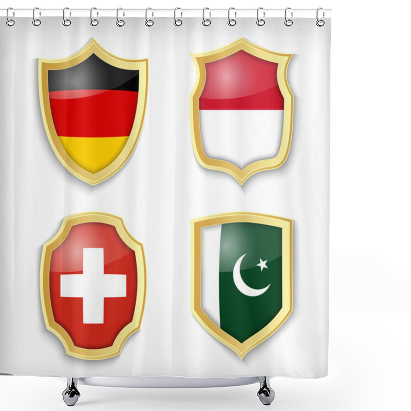 Personality  Flags Signs Vector Illustration   Shower Curtains