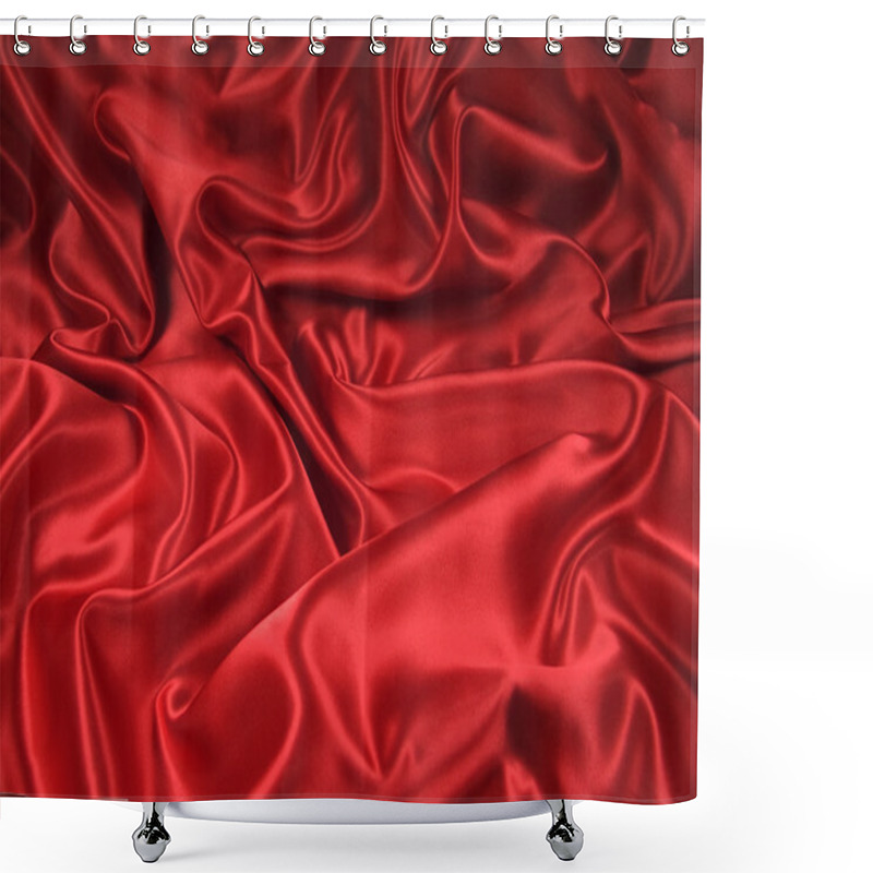 Personality  Red Satin Fabric [Landscape] Shower Curtains