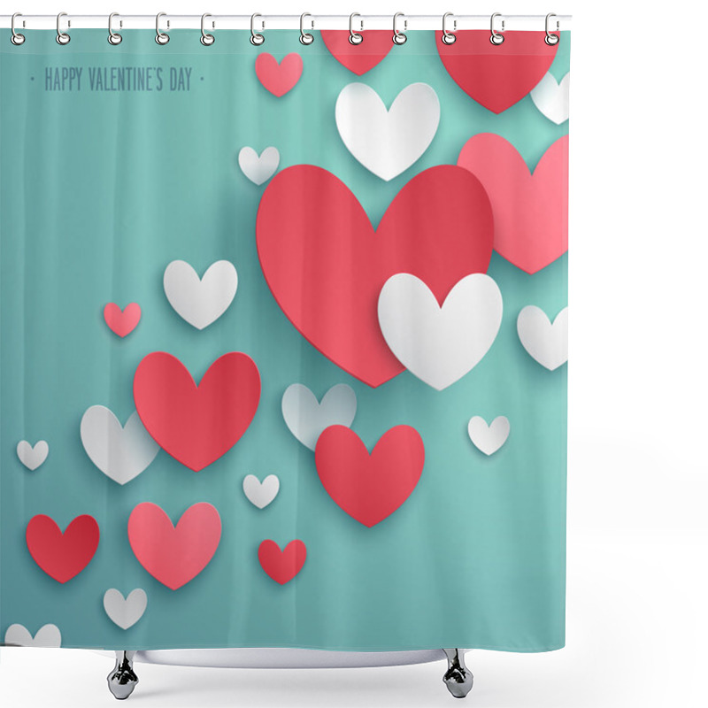 Personality  Valentines Day Abstract Background. Shower Curtains