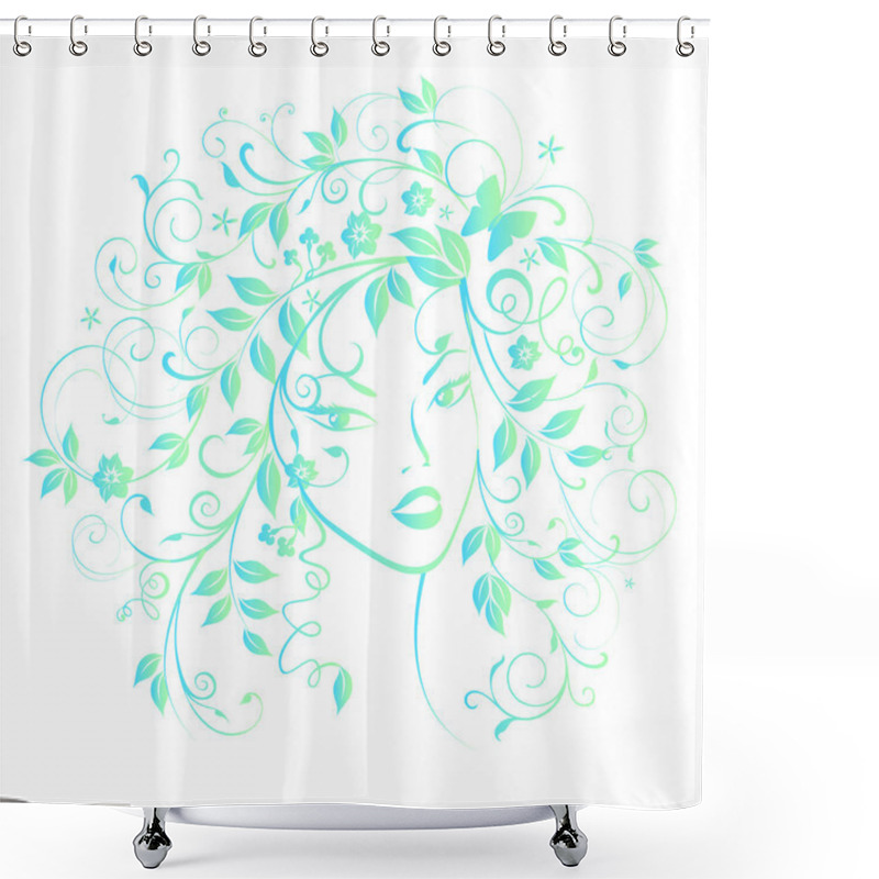 Personality  Girl. Shower Curtains