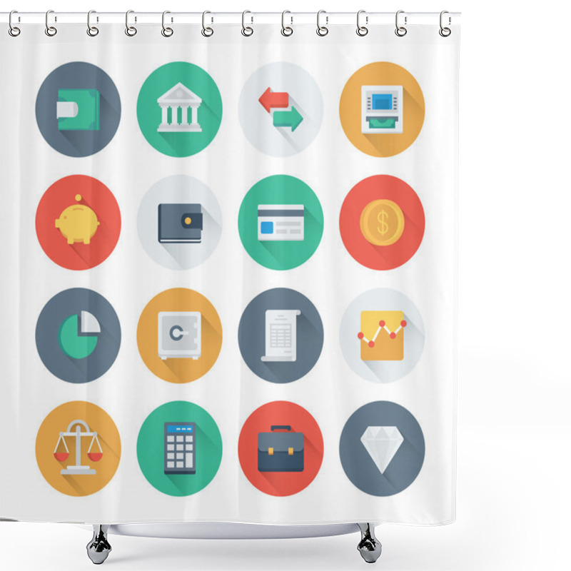 Personality  Finance And Money  Icons Shower Curtains