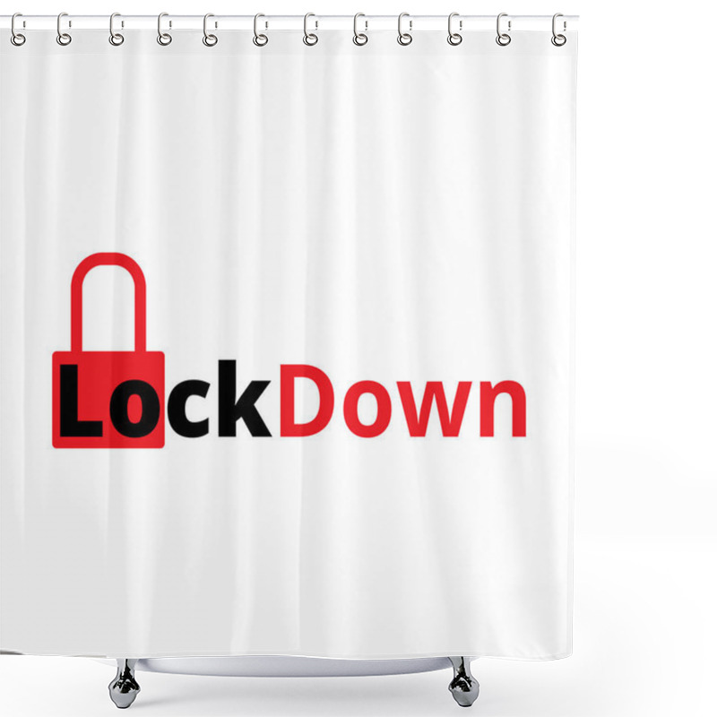 Personality  Lockdown. Coronavirus Lockdown Symbol. Covid 19 Lockdown - Vector Shower Curtains