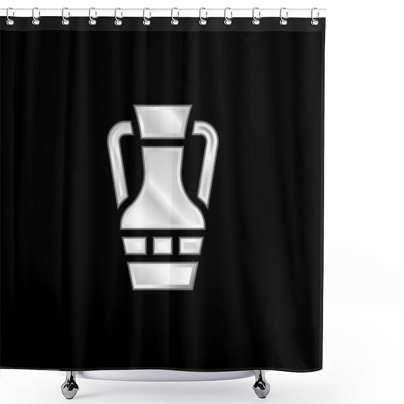 Personality  Amphora Silver Plated Metallic Icon Shower Curtains