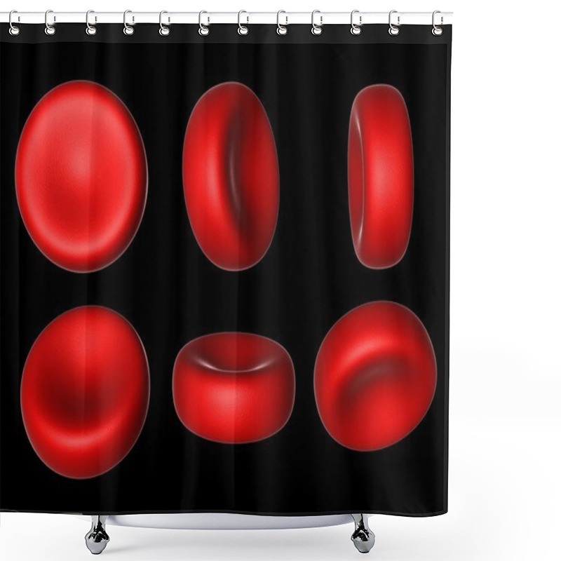 Personality  Blood Cell Erythrocyte 3d Erythrocyte Objects Shower Curtains