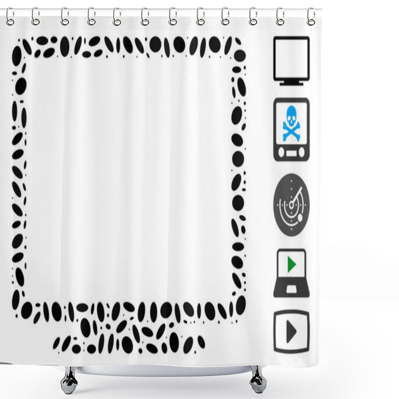 Personality  Oval Mosaic Display Shower Curtains