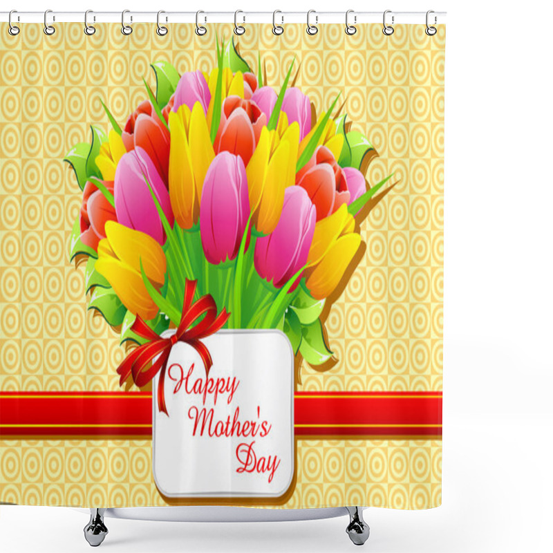 Personality  Happy Mother's Day Card Shower Curtains