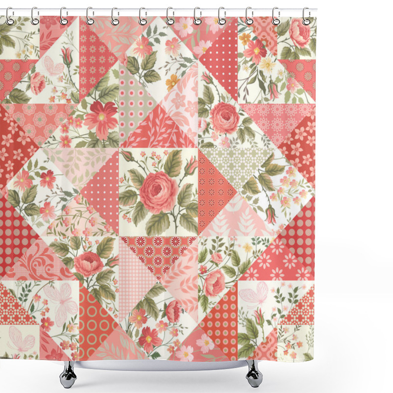 Personality  Seamless Patchwork Pattern Shower Curtains