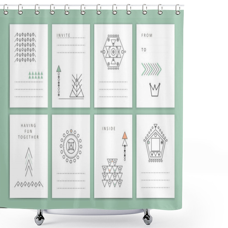 Personality  Collection Of Templates Shower Curtains