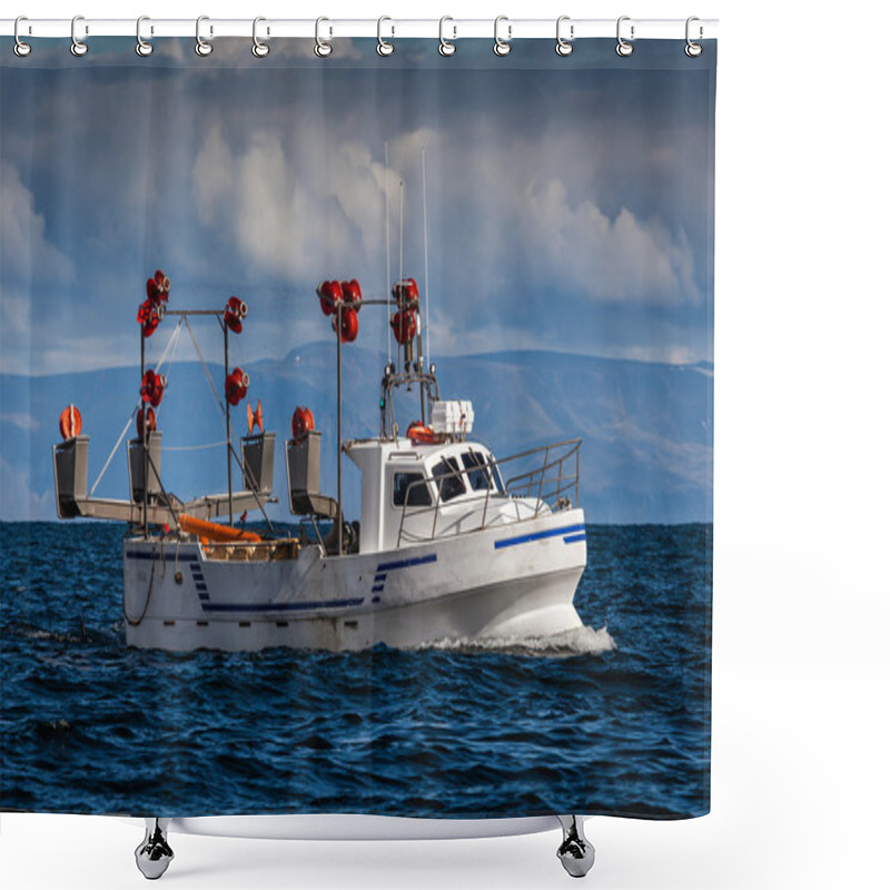 Personality  Commercial Fishing Boat Shower Curtains