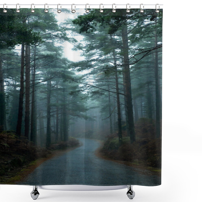 Personality  Dark Road Shower Curtains