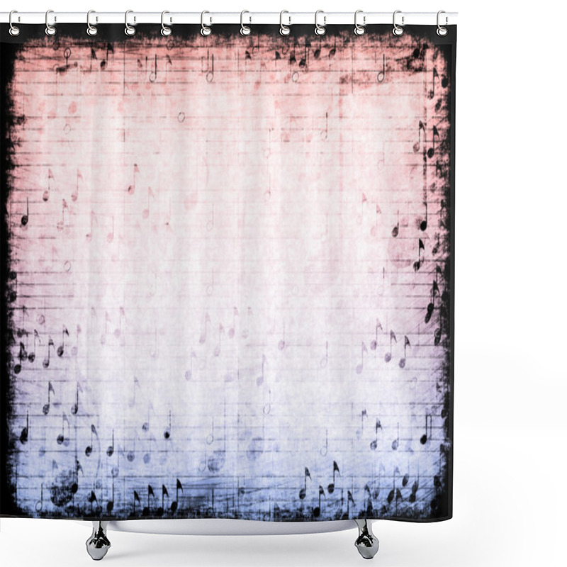 Personality  Music Themed Abstract Grunge Background Shower Curtains