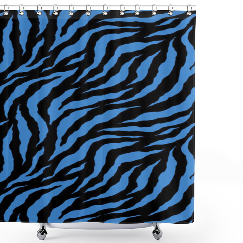 Personality  Zebra Monochrome Seamless Pattern. Vector Animal Skin Print. Fashion Stylish Organic Texture. EPS 10 Shower Curtains