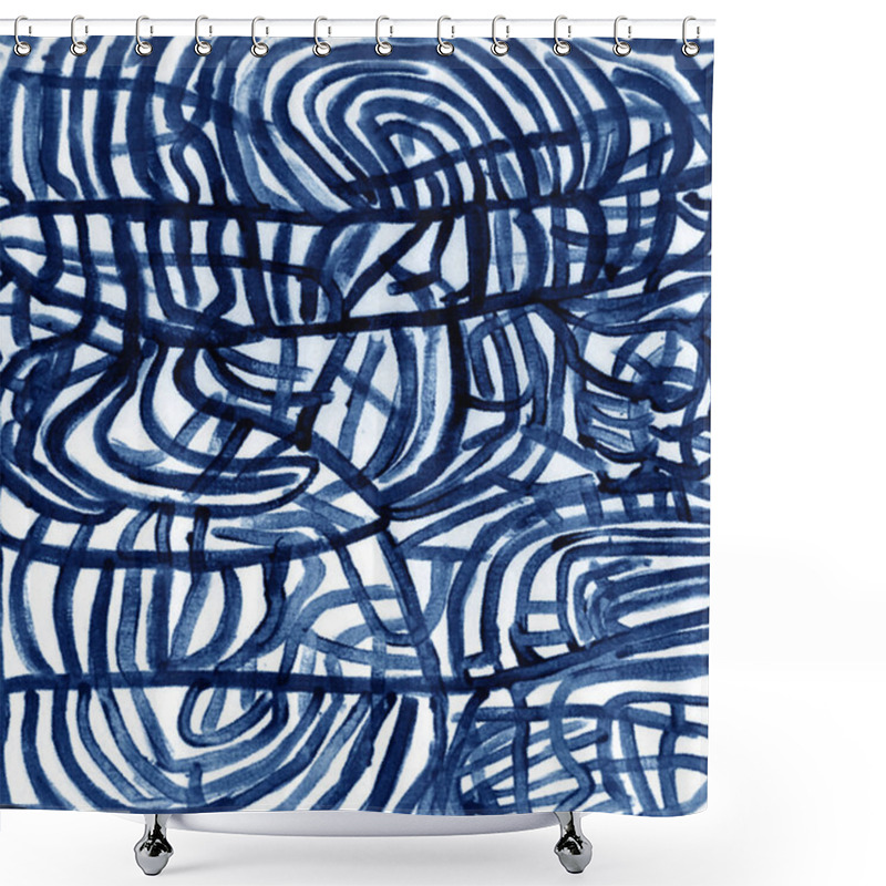 Personality  Abstract Transparent Paint Classic Pattern Shower Curtains