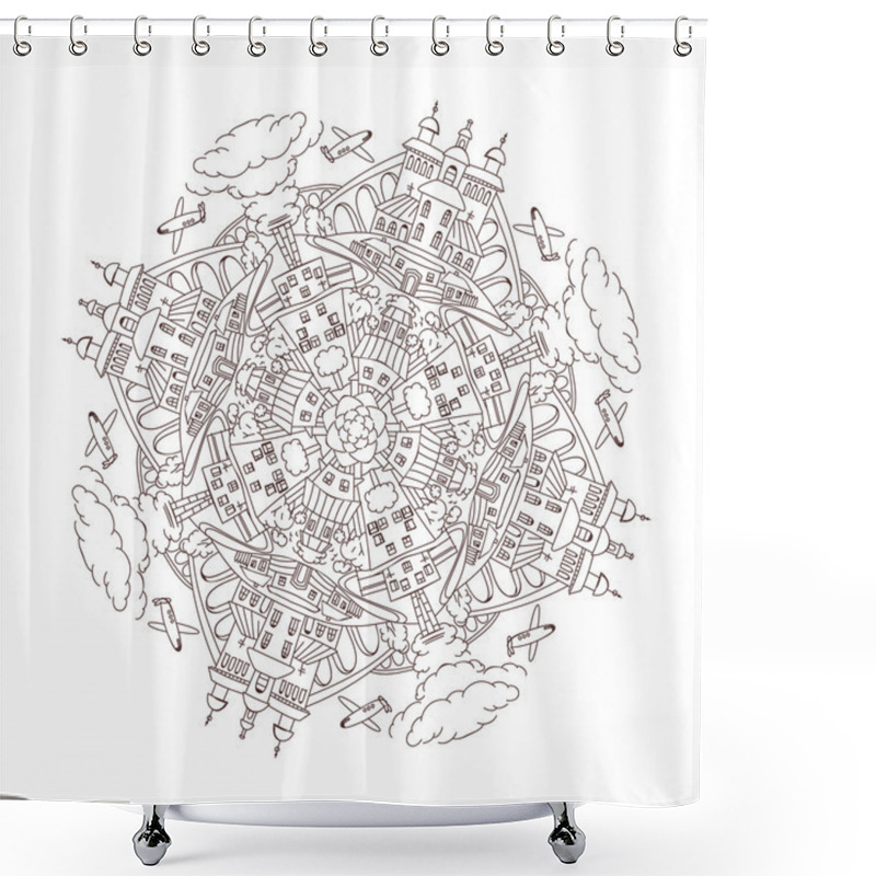 Personality  Vector City Mandala Shower Curtains