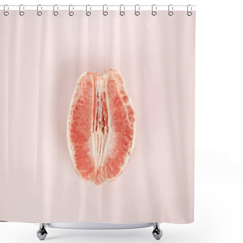 Personality  Half Peeled Grapefruit Shower Curtains