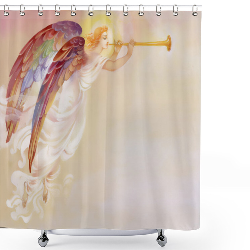 Personality  Beautiful Angel With Wings Shower Curtains