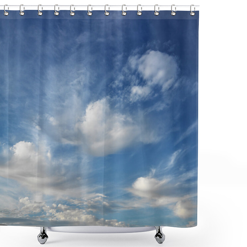 Personality  Blue Sky With Clouds. Shower Curtains