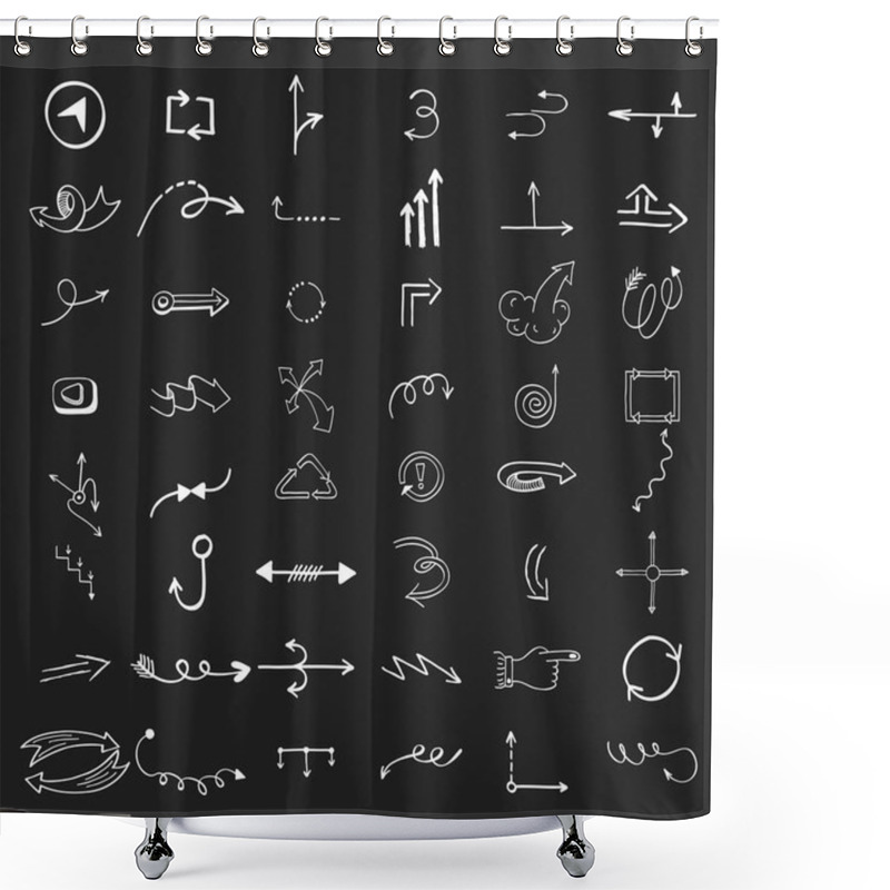 Personality  Vector Illustration Of Arrow Icons. Shower Curtains