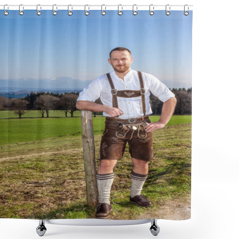 Personality  Bavarian Traditional Man Outdoors Shower Curtains