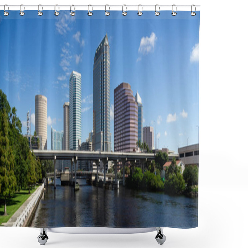 Personality  Beautiful Clear Sunny Day On The Waterways In And Around The Tampa Florida Metropolitan Area Shower Curtains