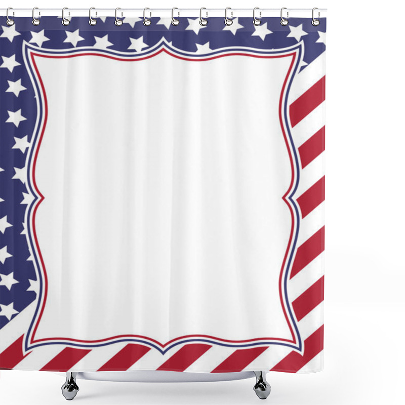 Personality  American Themed Frame Design Shower Curtains