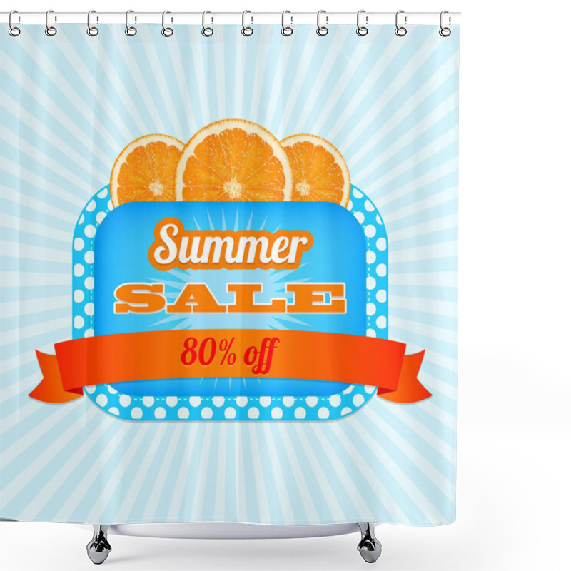 Personality  Summer Sale Icon.  Vector Illustration  Shower Curtains