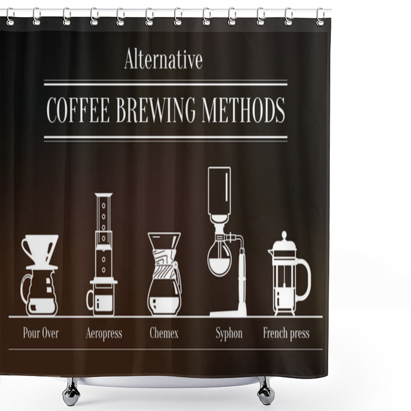 Personality  Alternative Coffee Brewing Methods Shower Curtains