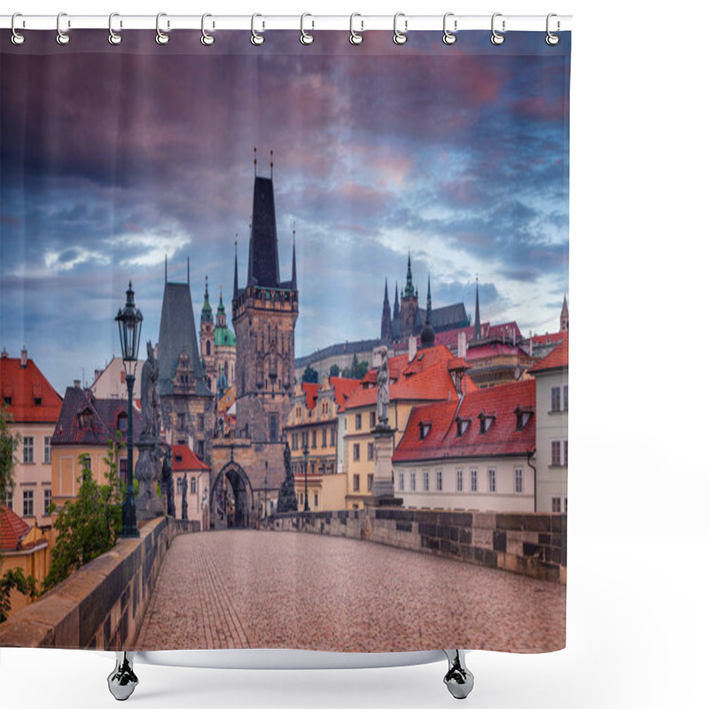 Personality  Charles Bridge, Prague. Shower Curtains