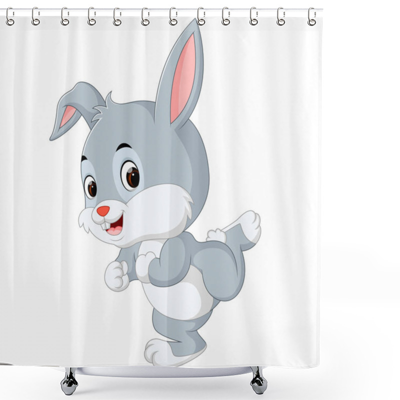 Personality  Cute Baby Rabbit Cartoon Shower Curtains