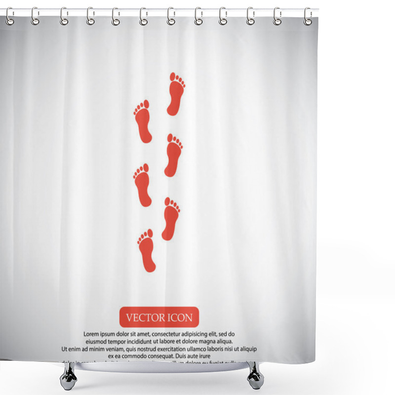 Personality  Footprints Vector Icon Shower Curtains