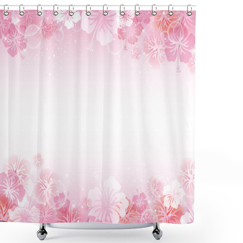 Personality  Hibiscus Background Shower Curtains