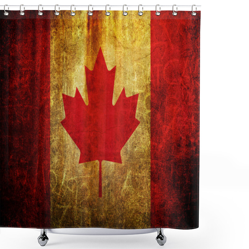 Personality  Flag Of Canada Shower Curtains