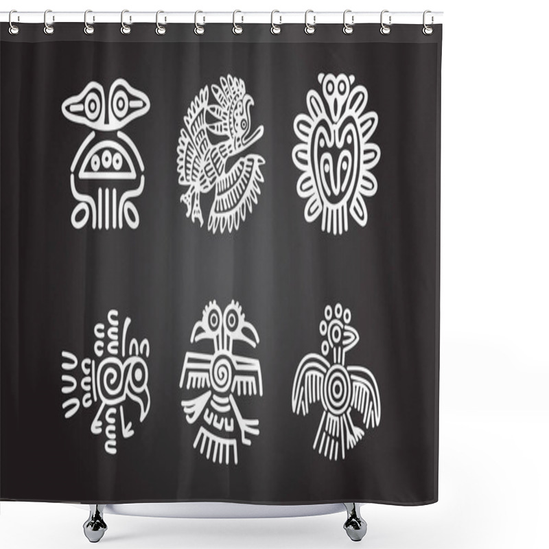 Personality  American Indians Ethnic Symbols Shower Curtains