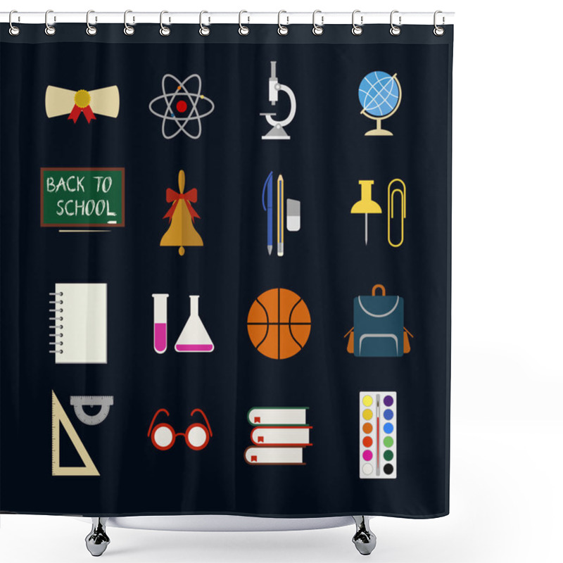 Personality  School Set Dark Shower Curtains