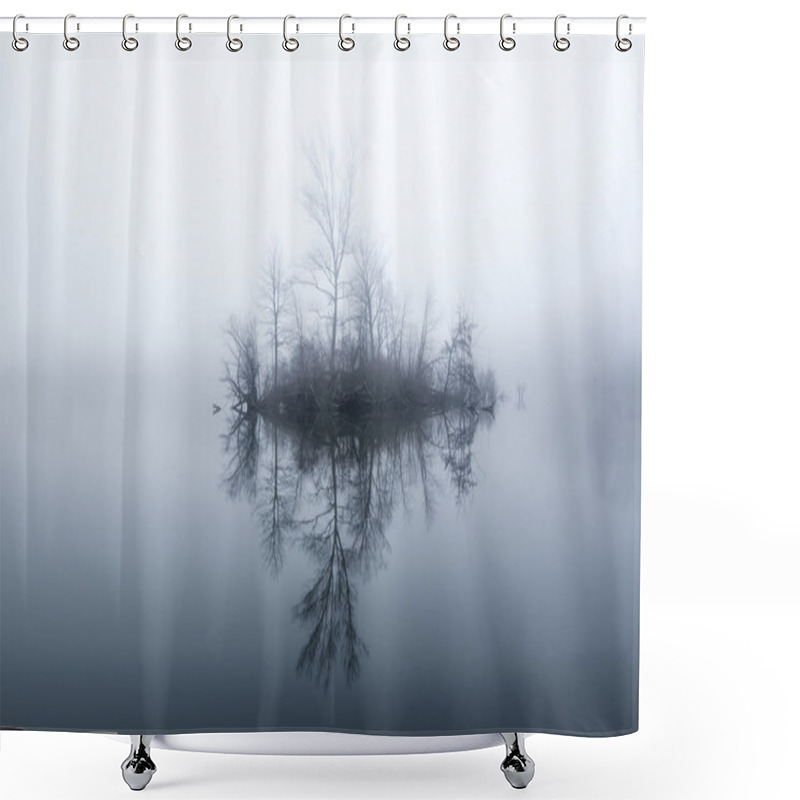 Personality  Little Island With Trees Shower Curtains