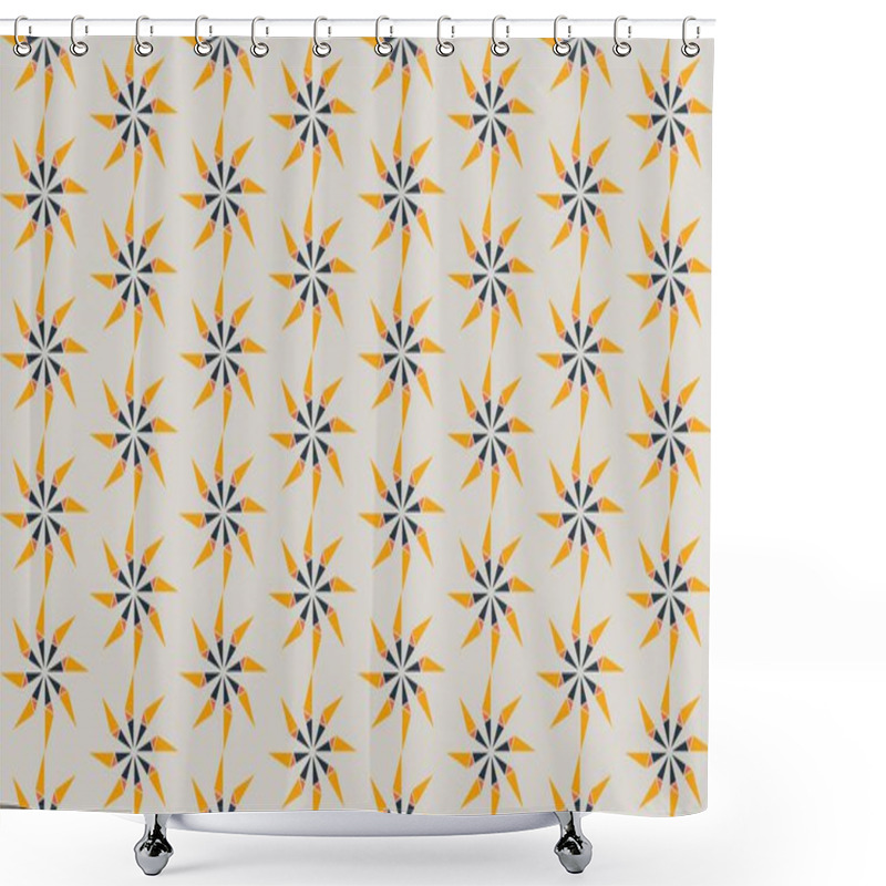 Personality  Seamless Abstract Background With Geometric Elements Shower Curtains