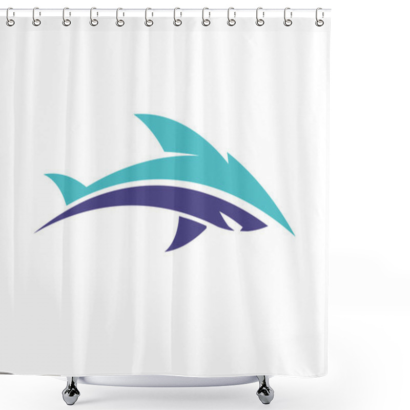 Personality  Fish Logo Vector  Shower Curtains