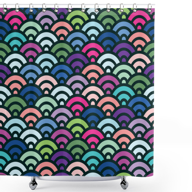 Personality  Geometric Background Shower Curtains