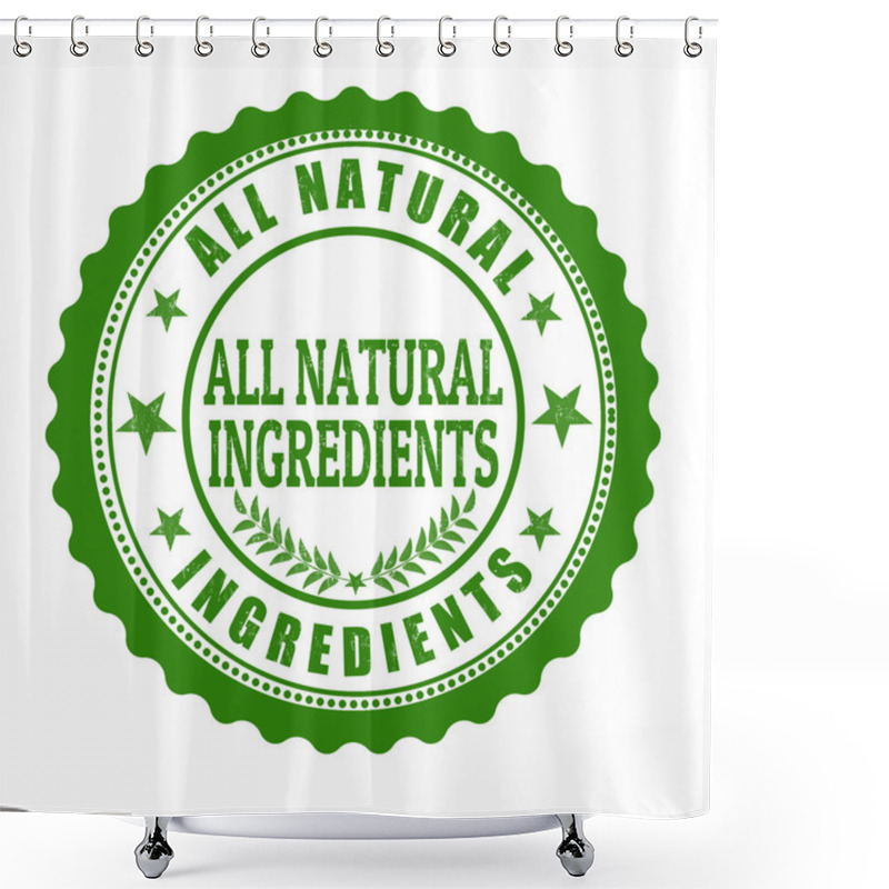 Personality  All Natural Ingredents Stamp Shower Curtains