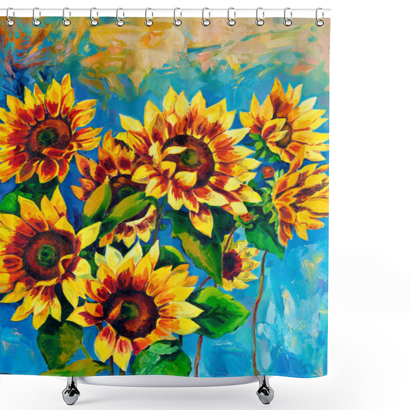 Personality  Sunflowers Shower Curtains