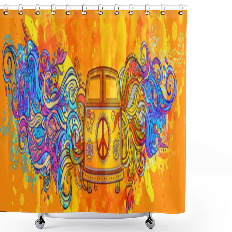 Personality  Beautiful Card Vector Shower Curtains