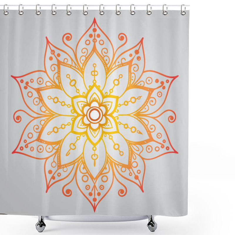 Personality  A Hand Drawn Illustration Floral Ornament With Flowers And Leaves Shower Curtains