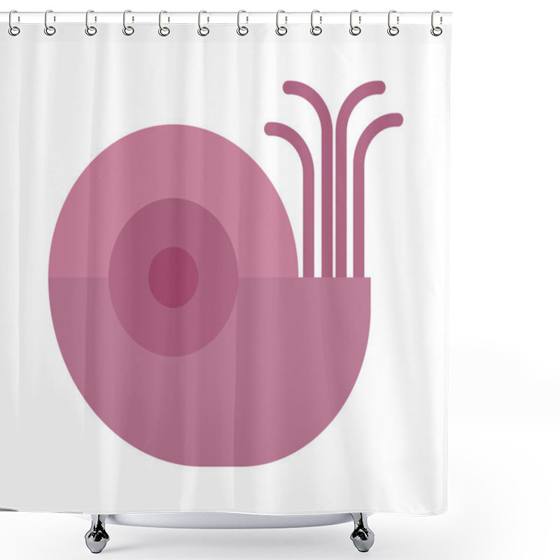 Personality  Sea Shell Vector Illustration. Shower Curtains