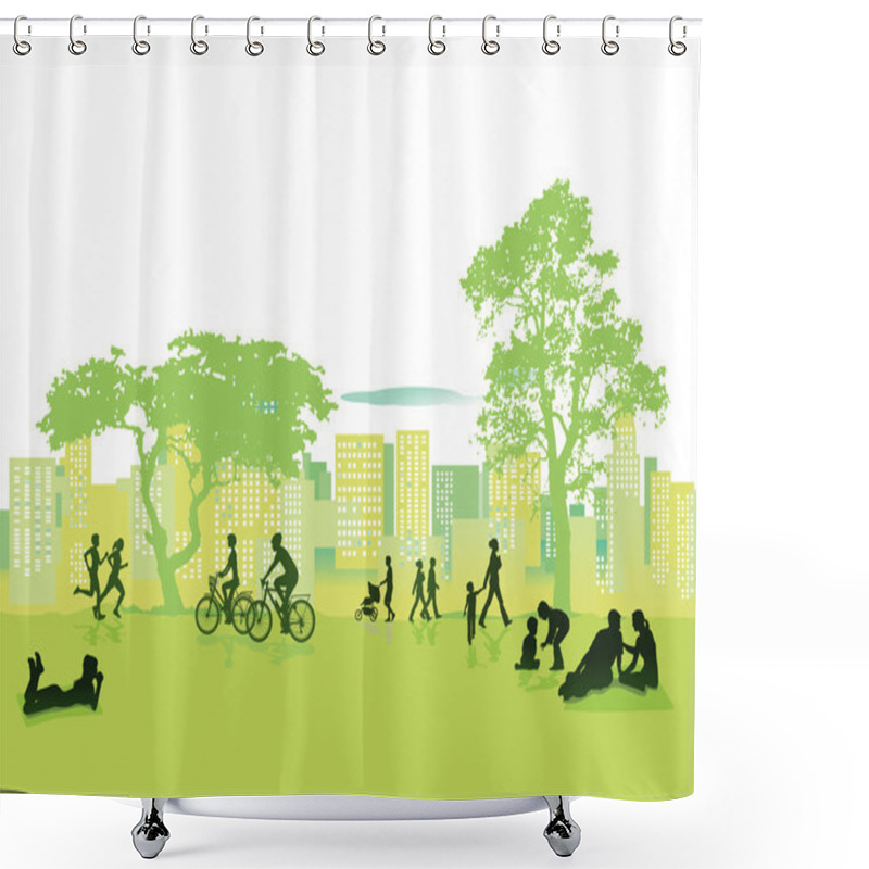 Personality  Summer In The City Shower Curtains