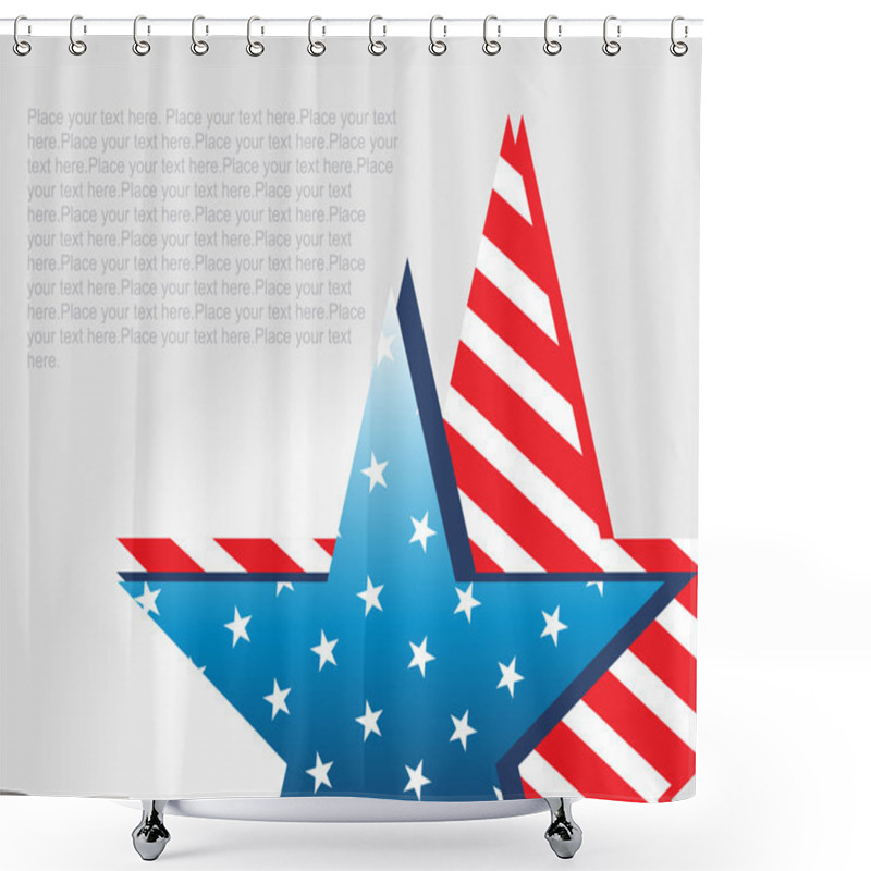 Personality  Us Background With Set Of Star Shower Curtains