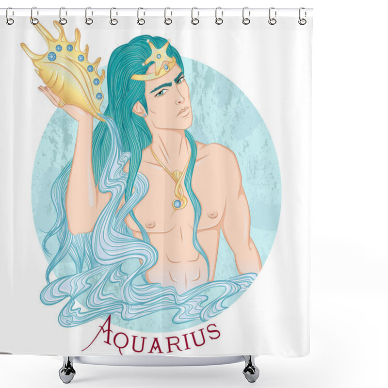 Personality  Astrological Sign Of Aquarius Shower Curtains