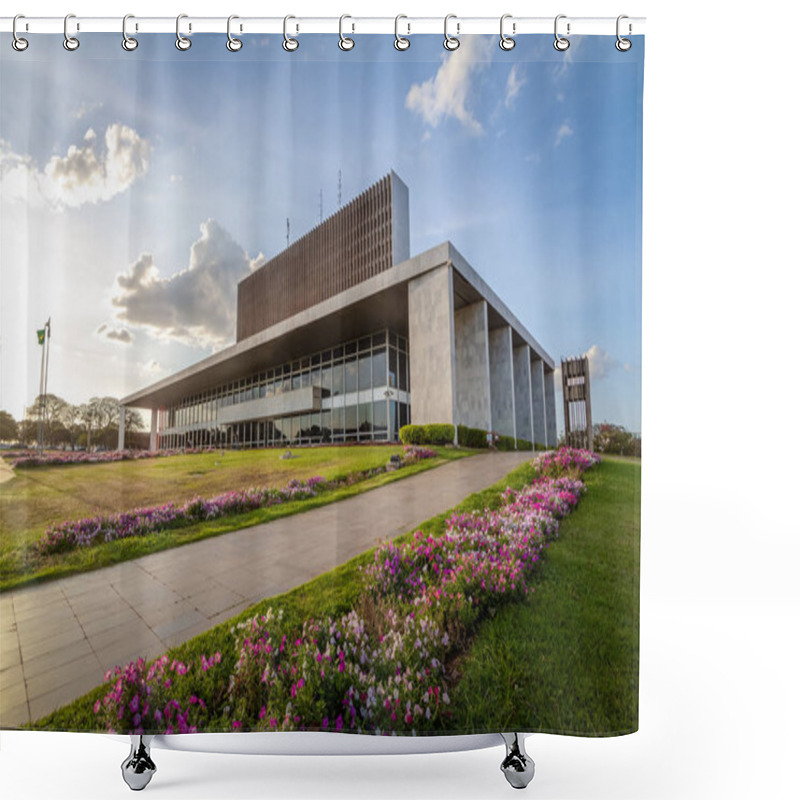 Personality  Palace Of Buriti Seat Of Government Of Distrito Federal - Brasilia, Distrito Federal, Brazil Shower Curtains