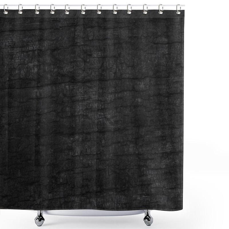 Personality  Wood Black Table Background, Dark Texture Top View, Space Gray Luxury Blank For Design Shower Curtains