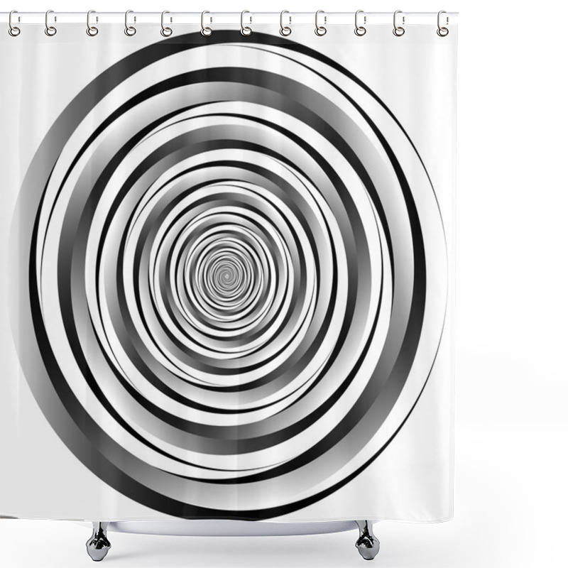 Personality  Abstract Concentric Lines Background Shower Curtains